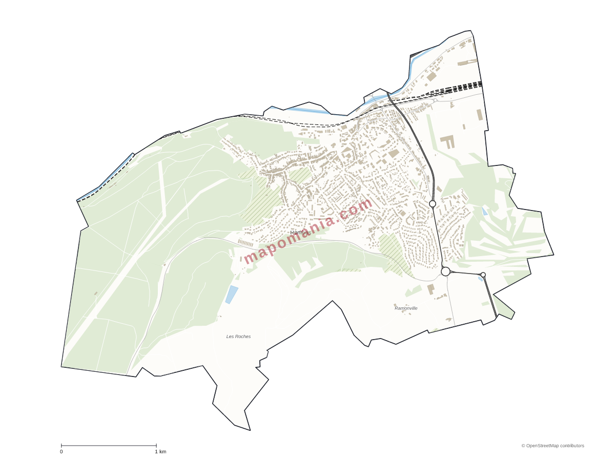 Carte de Rombas à personnaliser