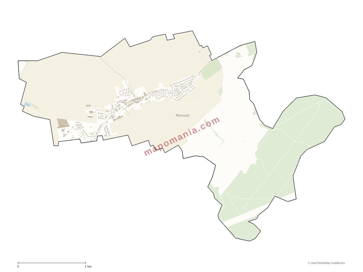 Carte de Roncourt à personnaliser