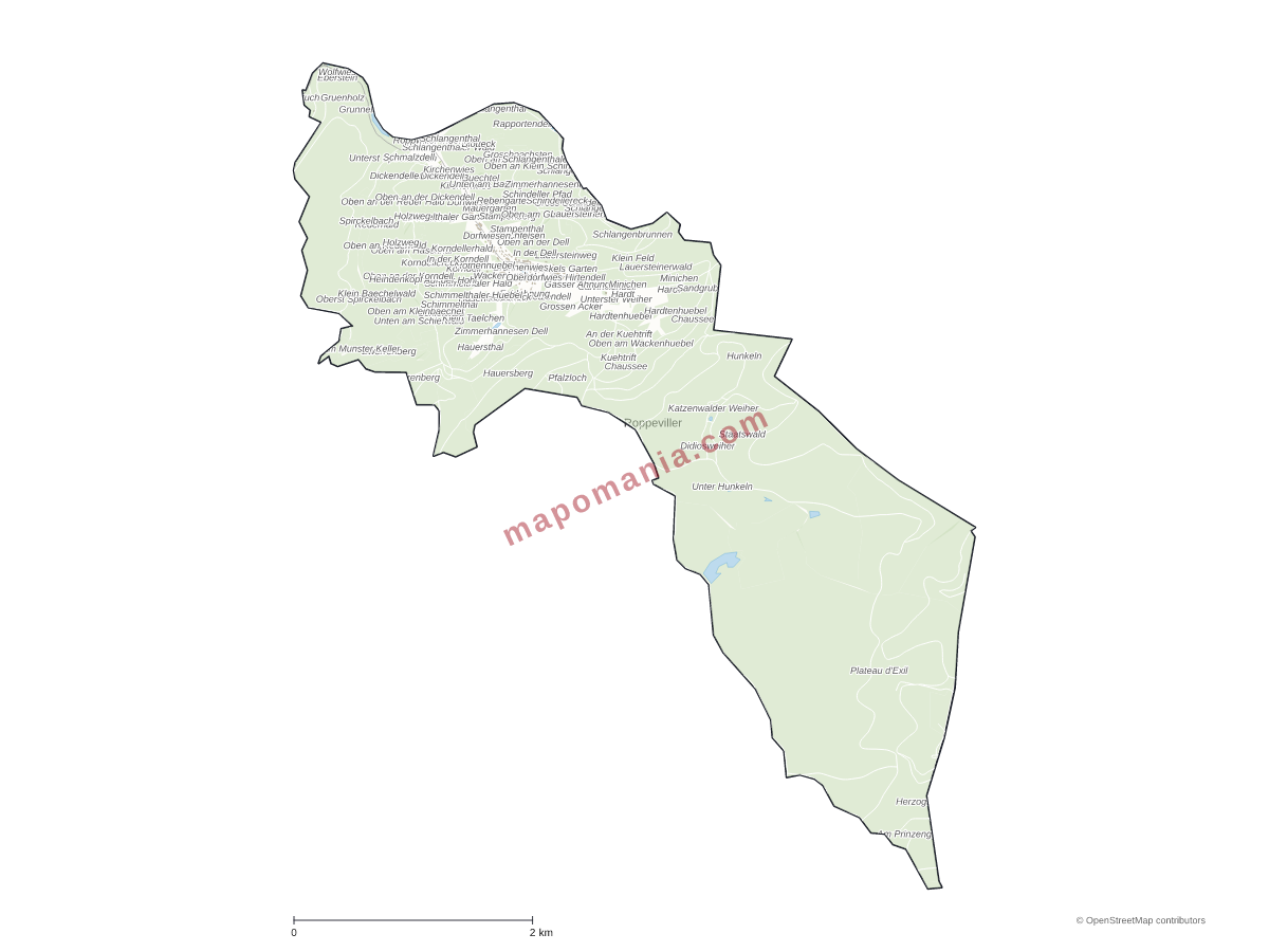 Carte de Roppeviller à personnaliser