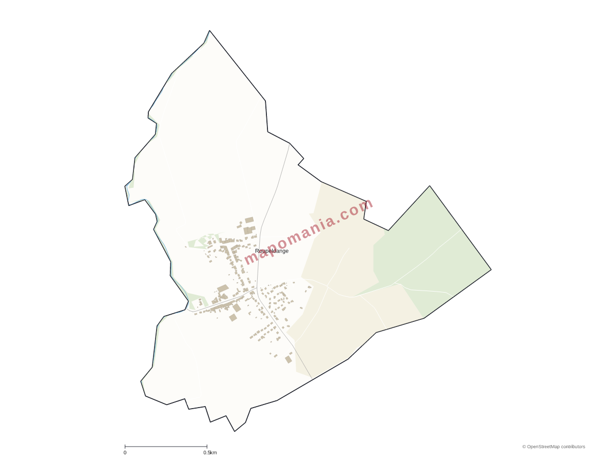 Carte de Roupeldange à personnaliser