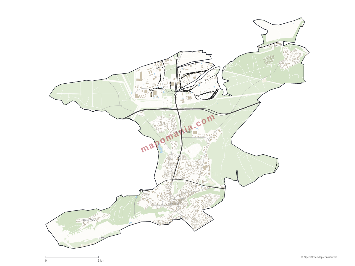 Carte de Saint-Avold à personnaliser