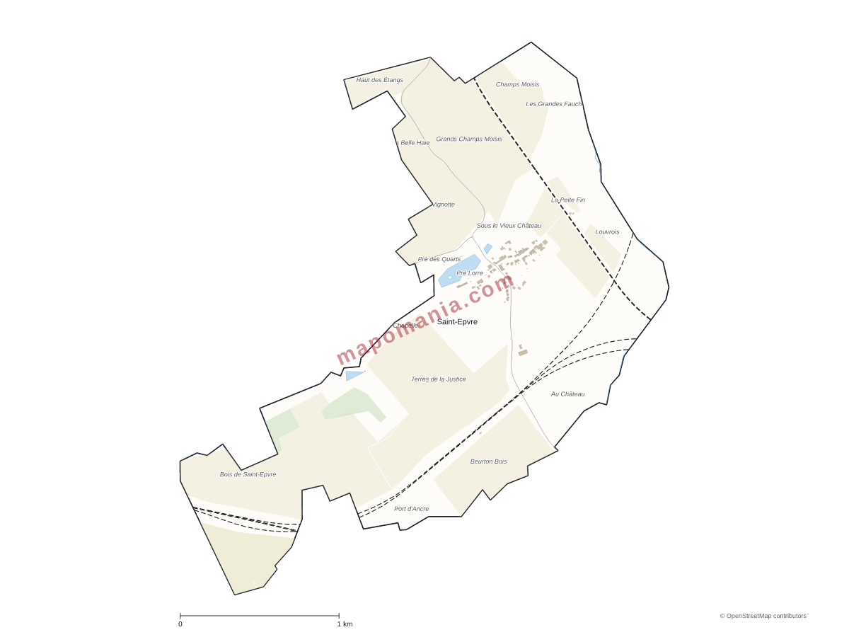 Carte de Saint-Epvre à personnaliser