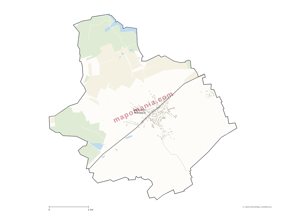 Carte de Saint-Jean-Rohrbach à personnaliser