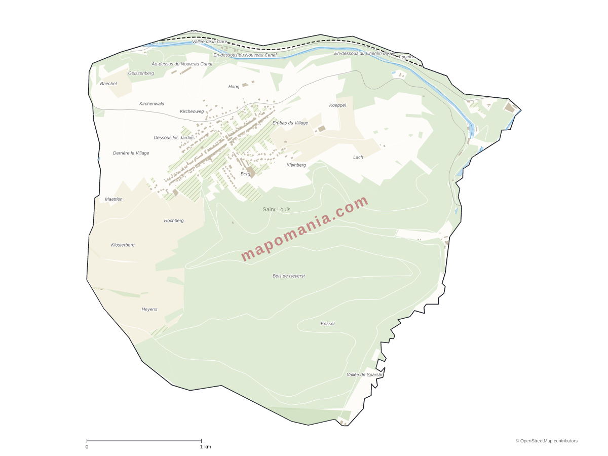 Carte de Saint-Louis à personnaliser