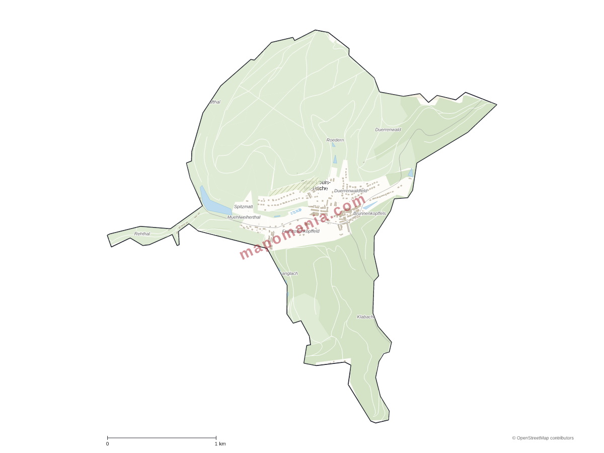 Carte de Saint-Louis-lès-Bitche à personnaliser
