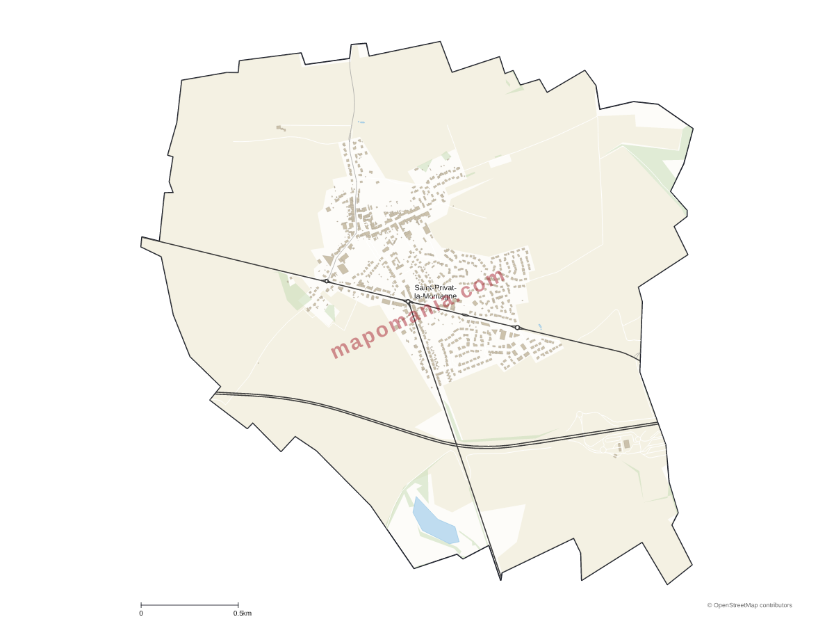 Carte de Saint-Privat-la-Montagne à personnaliser