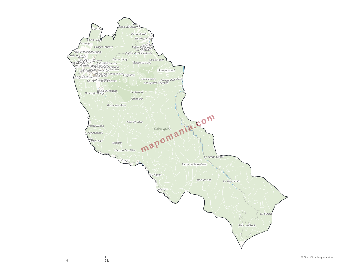 Carte de Saint-Quirin à personnaliser