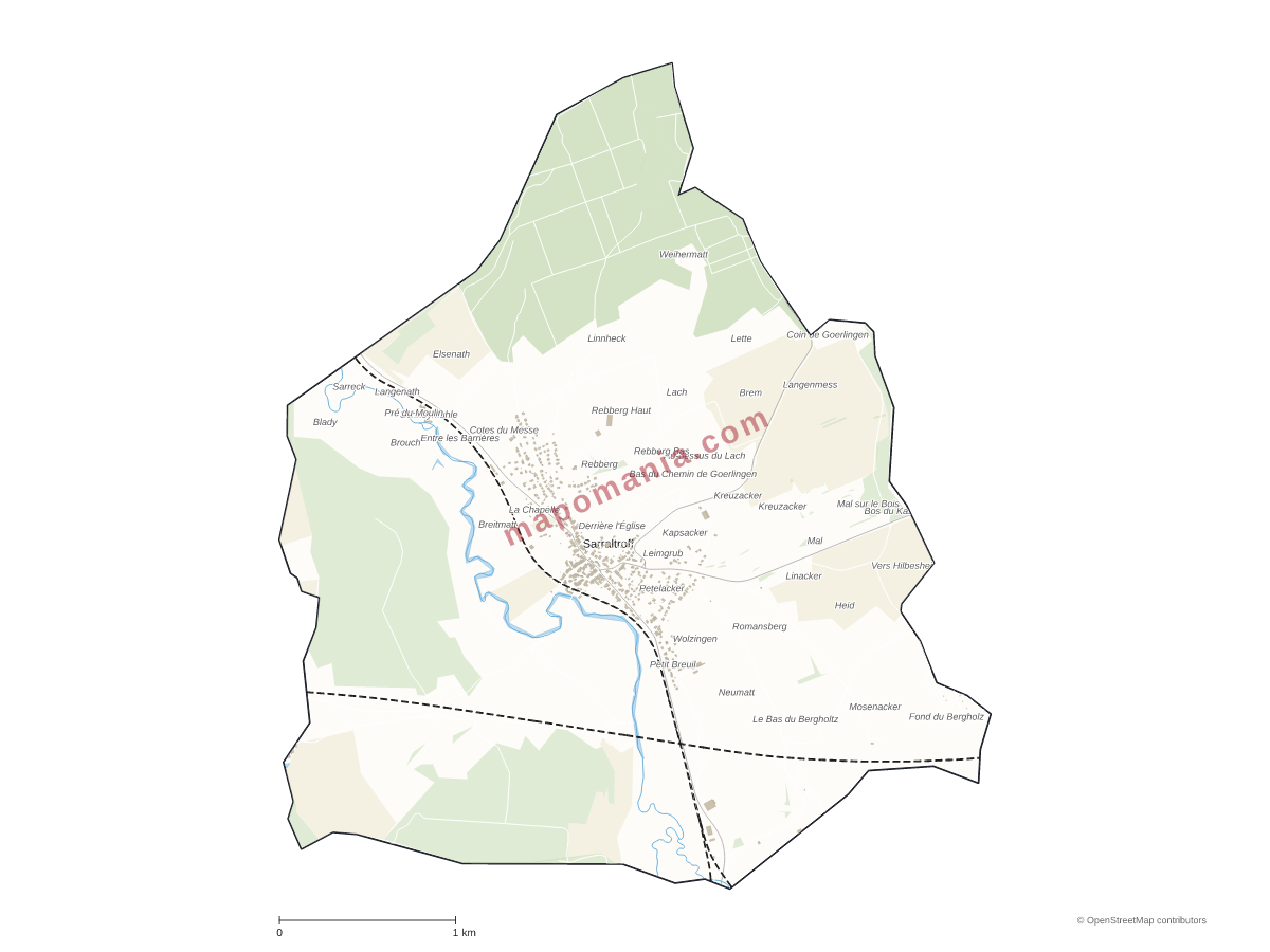 Carte de Sarraltroff à personnaliser