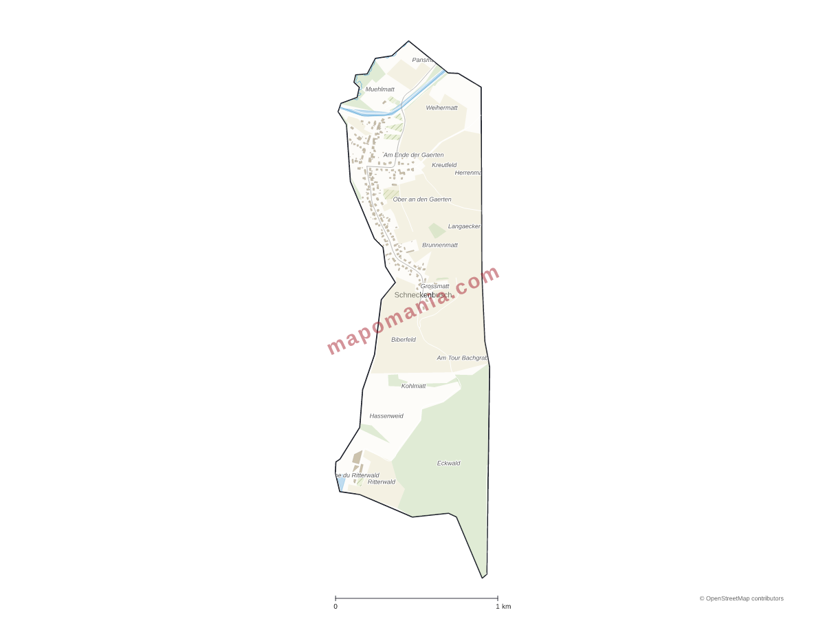 Carte de Schneckenbusch à personnaliser