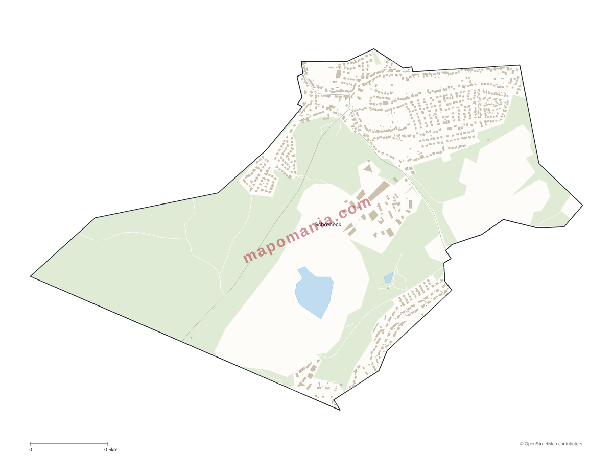 Carte de Schœneck à personnaliser