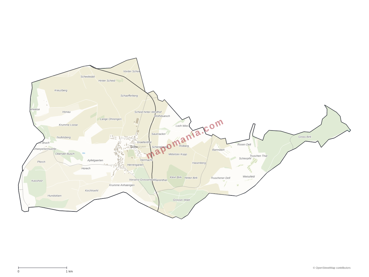 Carte de Schweyen à personnaliser