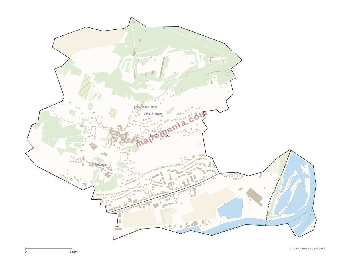 Carte de Scy-Chazelles à personnaliser
