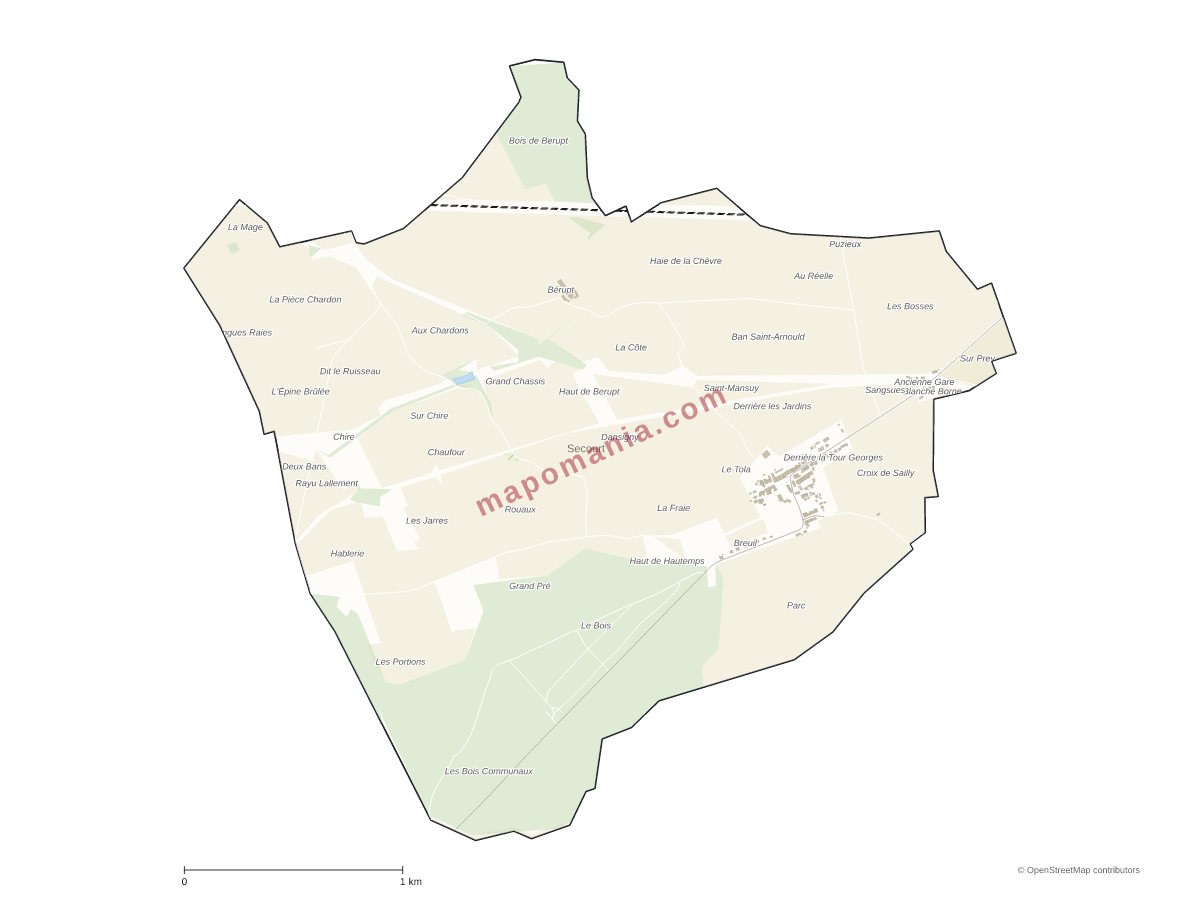 Carte de Secourt à personnaliser