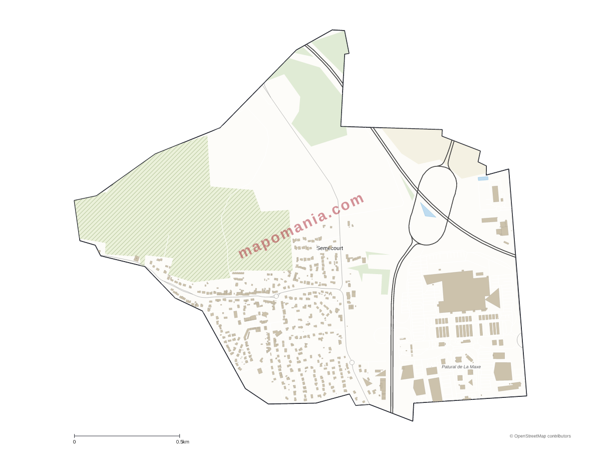 Carte de Semécourt à personnaliser