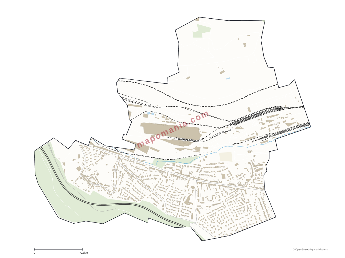 Carte de Serémange-Erzange à personnaliser