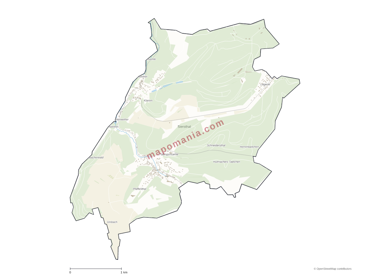 Carte de Siersthal à personnaliser