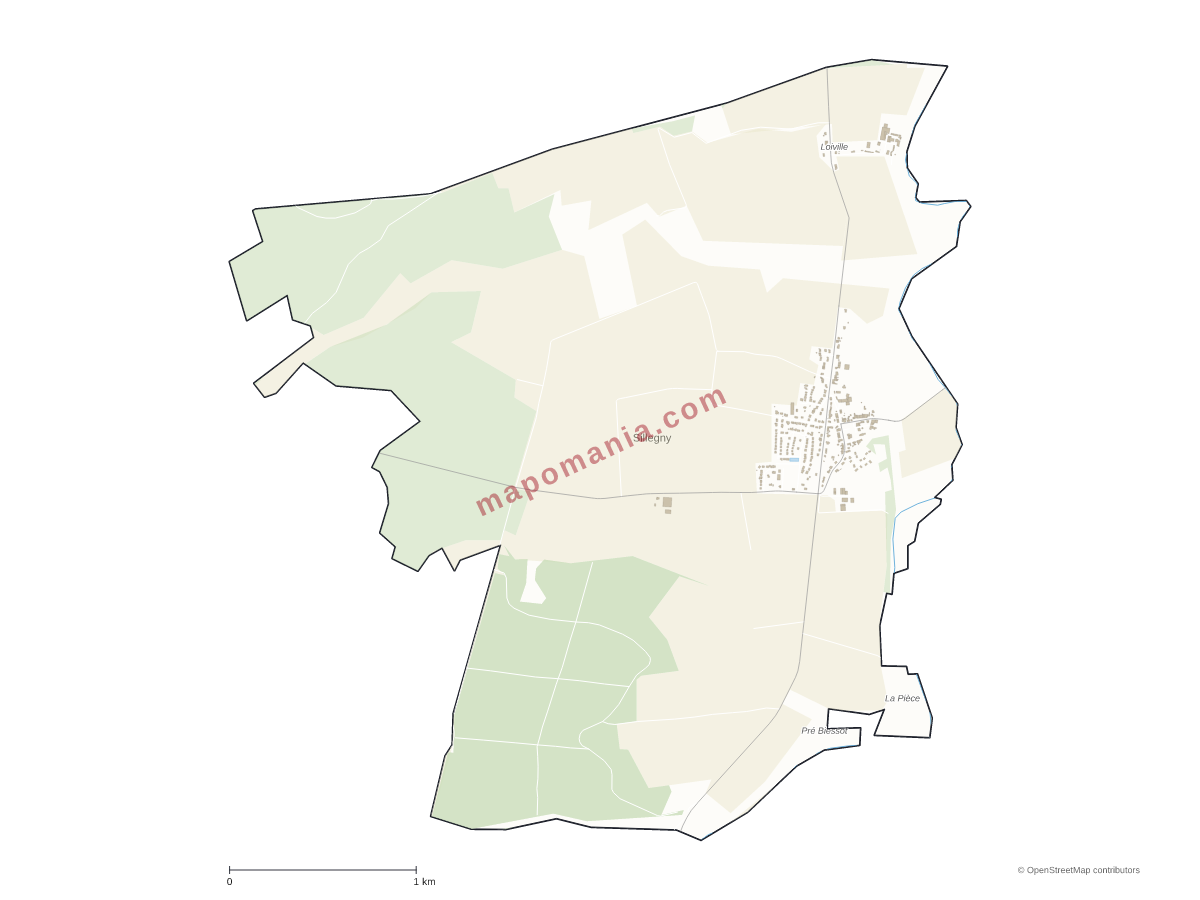 Carte de Sillegny à personnaliser