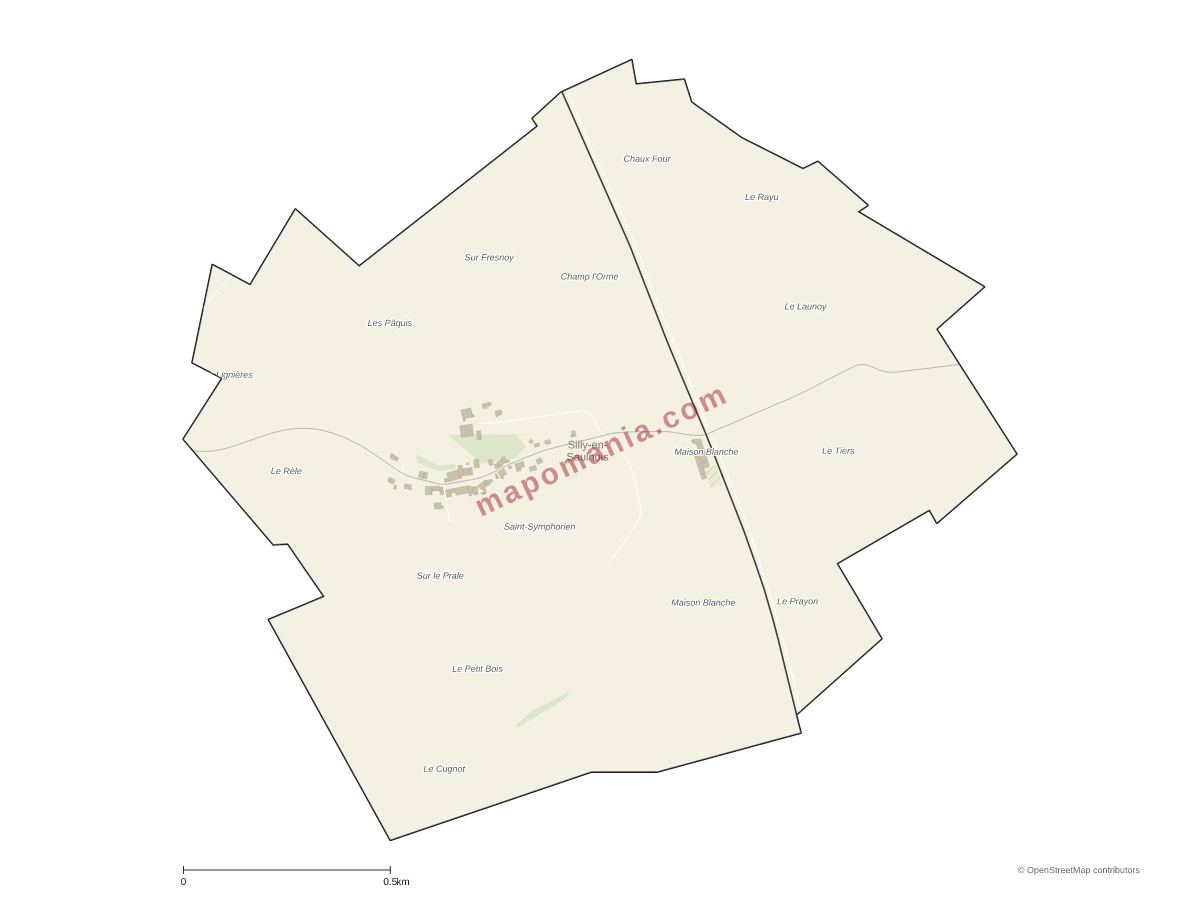 Carte de Silly-en-Saulnois à personnaliser