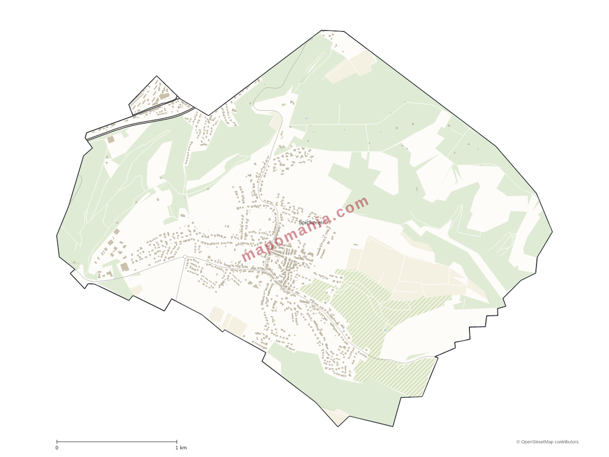 Carte de Spicheren à personnaliser