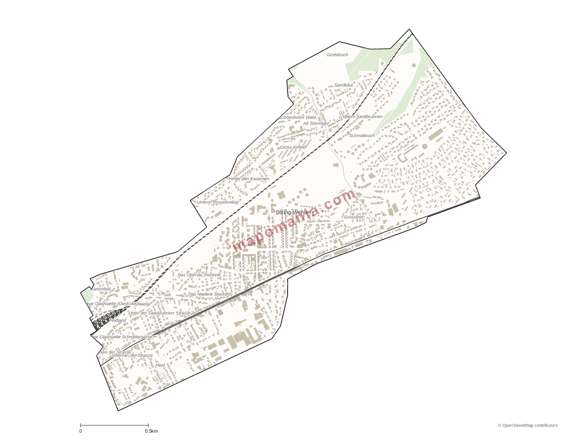 Carte de Stiring-Wendel à personnaliser
