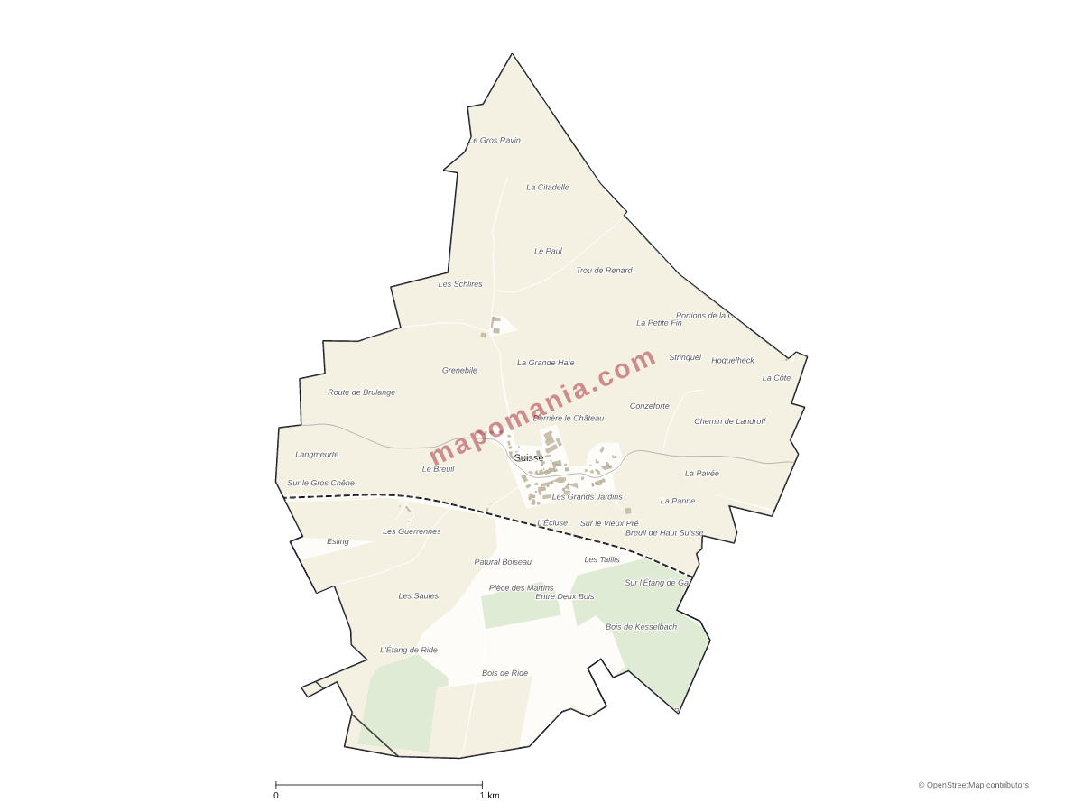 Carte de Suisse à personnaliser