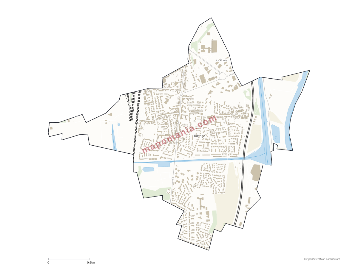 Carte de Talange à personnaliser