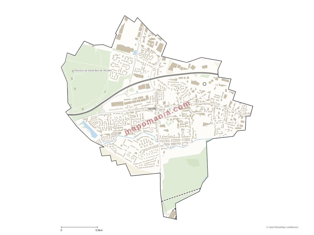 Carte de Terville à personnaliser