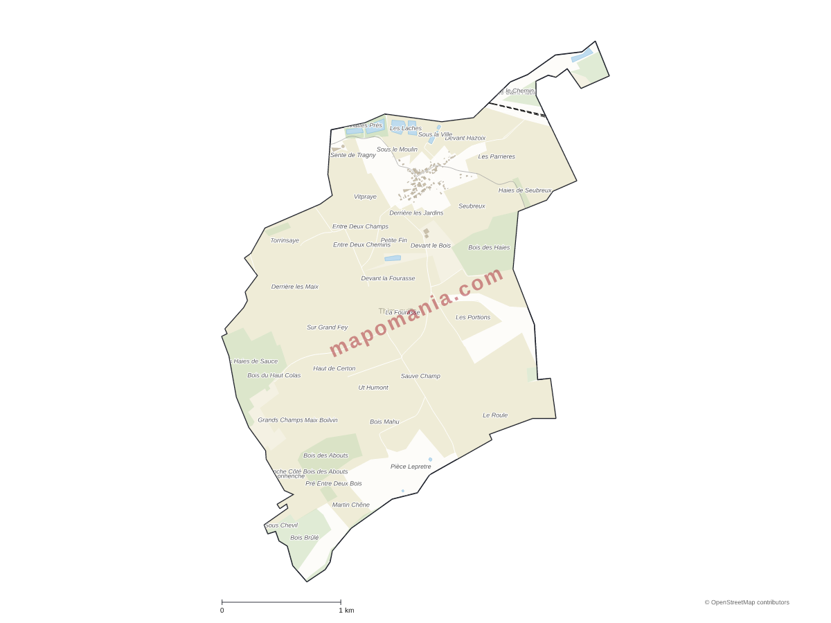 Carte de Thimonville à personnaliser