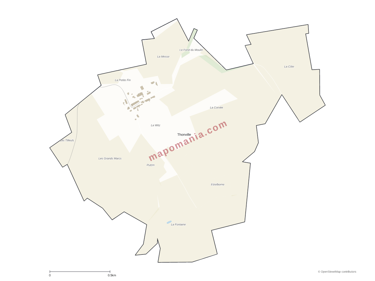 Carte de Thonville à personnaliser
