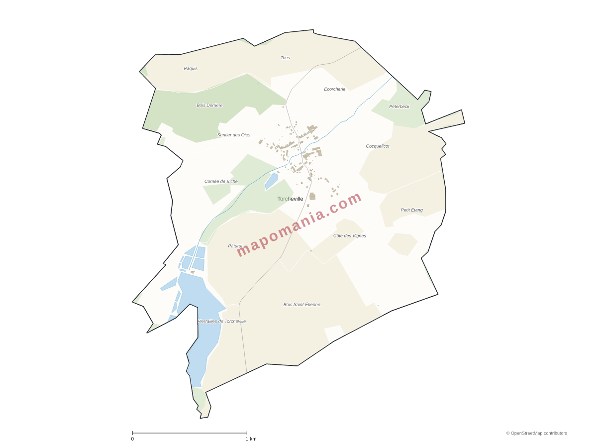 Carte de Torcheville à personnaliser
