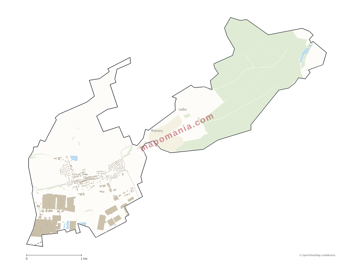 Carte de Trémery à personnaliser