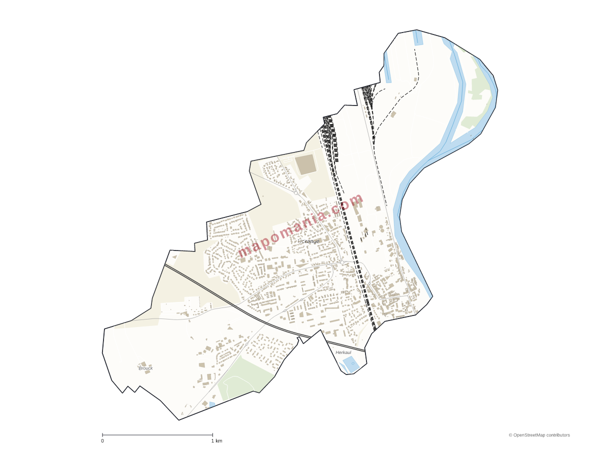 Carte de Uckange à personnaliser