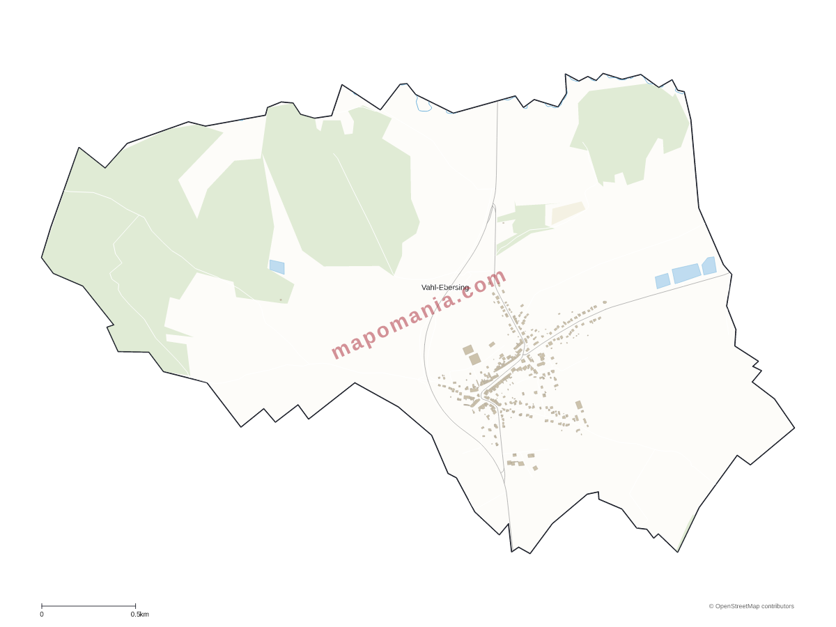 Carte de Vahl-Ebersing à personnaliser