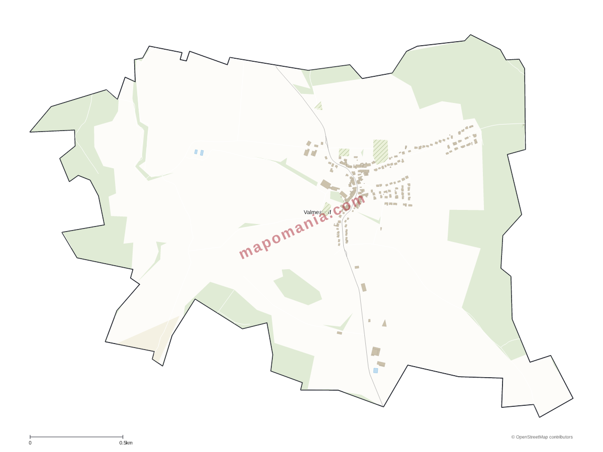 Carte de Valmestroff à personnaliser