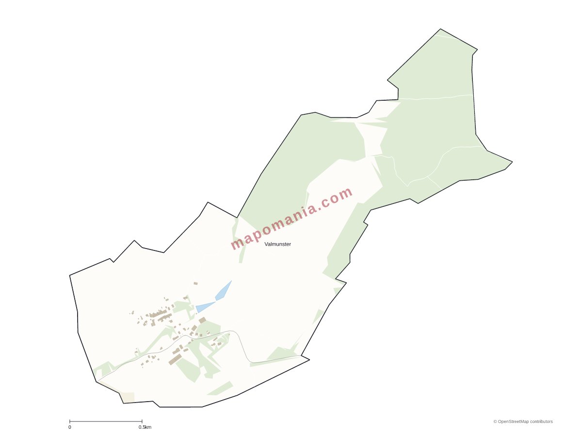 Carte de Valmunster à personnaliser