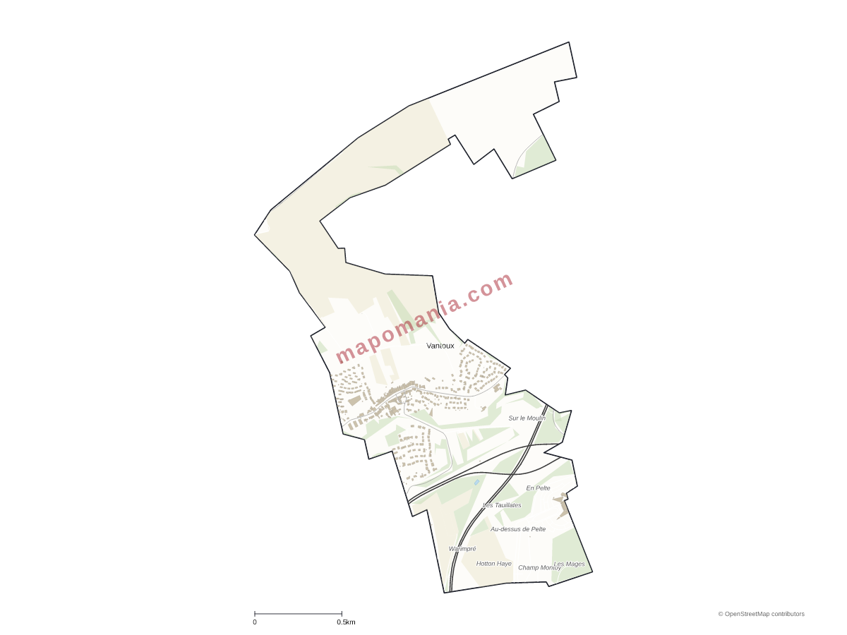Carte de Vantoux à personnaliser