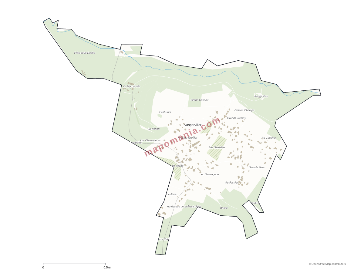 Carte de Vasperviller à personnaliser