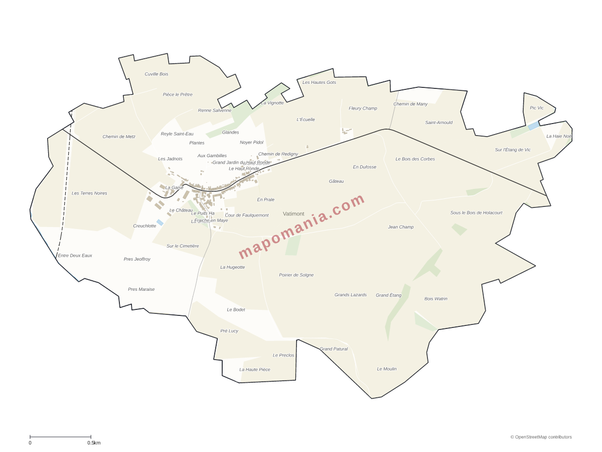 Carte de Vatimont à personnaliser