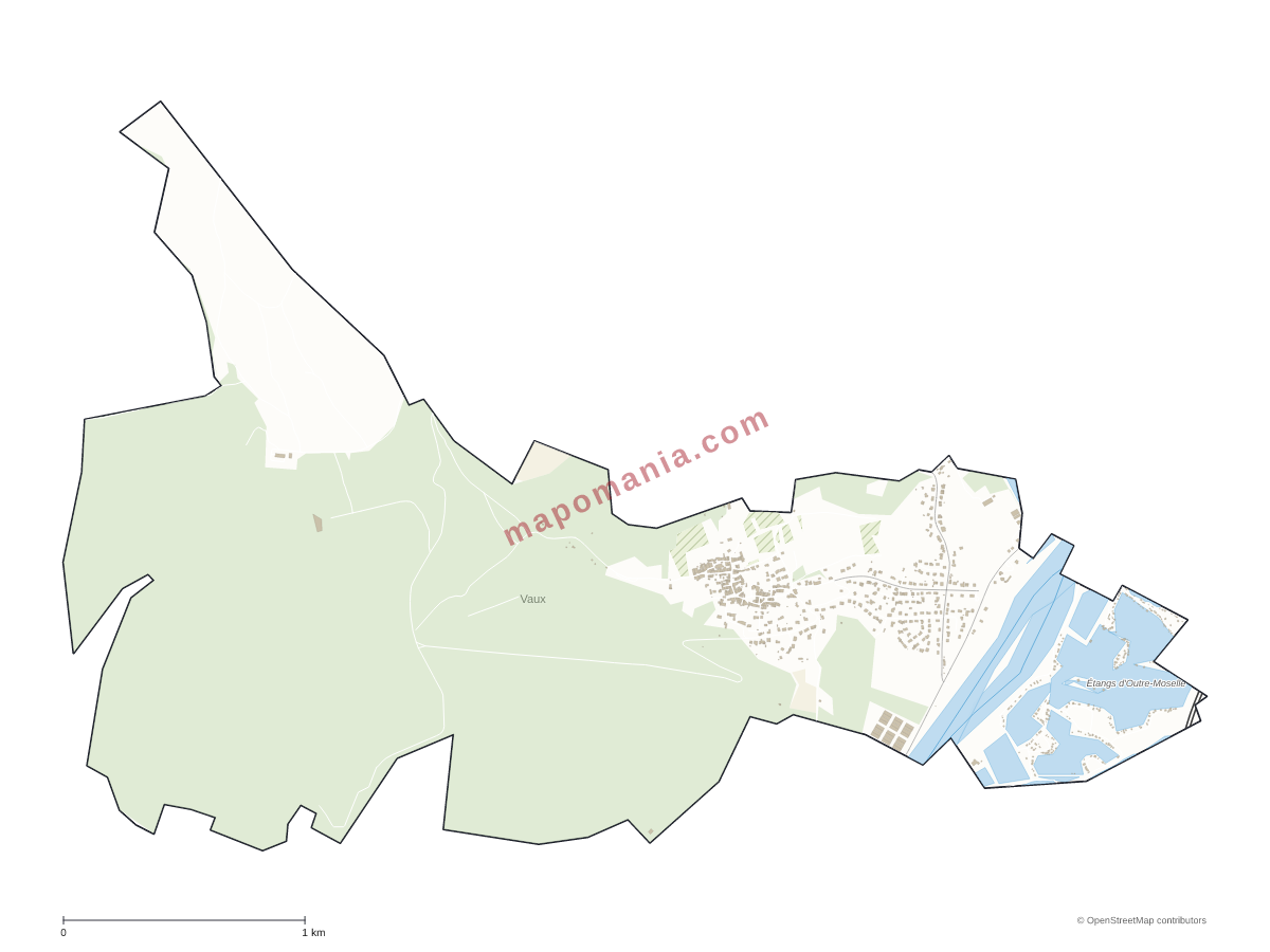 Carte de Vaux à personnaliser