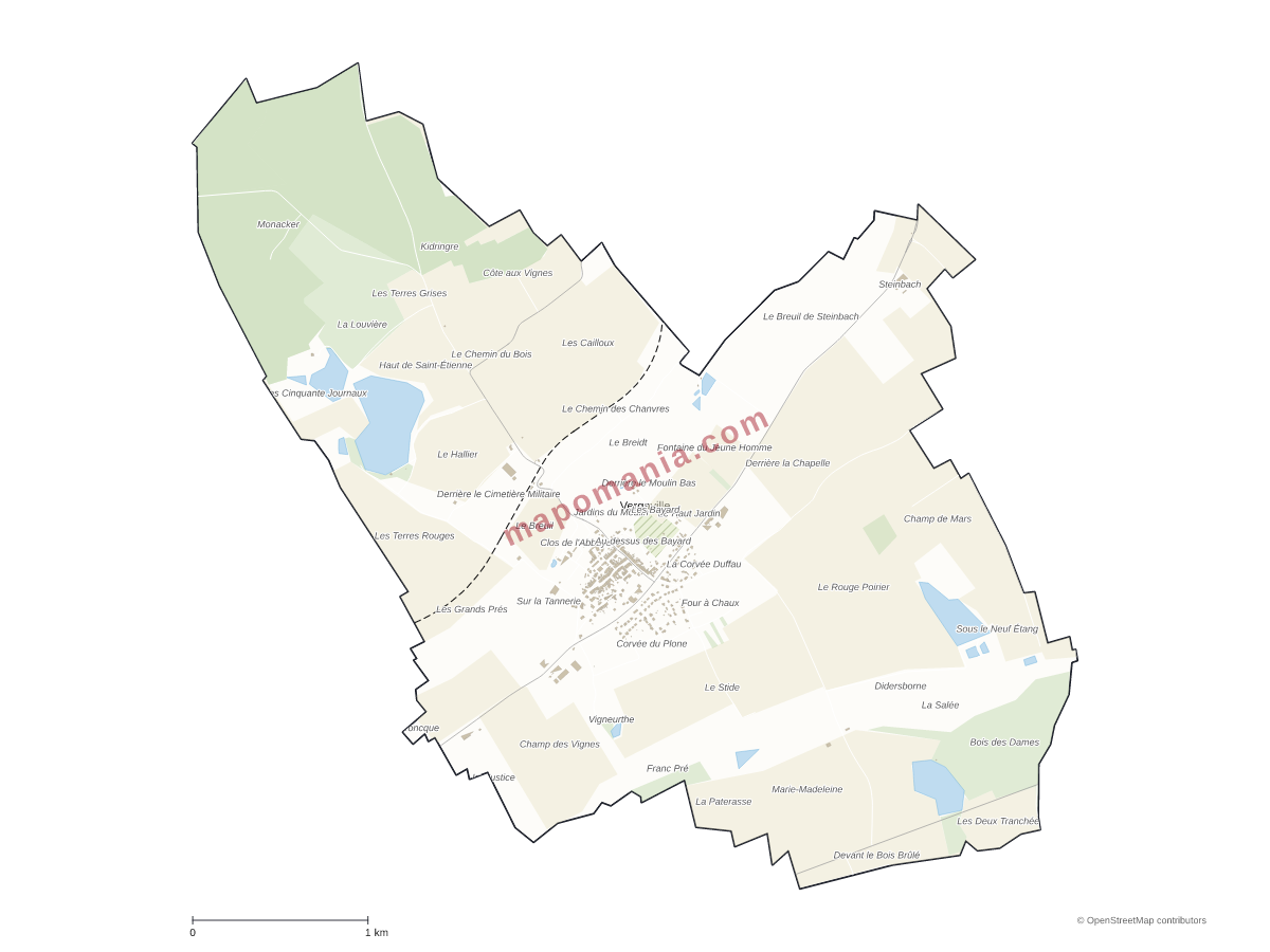 Carte de Vergaville à personnaliser