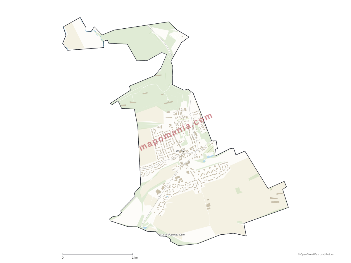 Carte de Verny à personnaliser