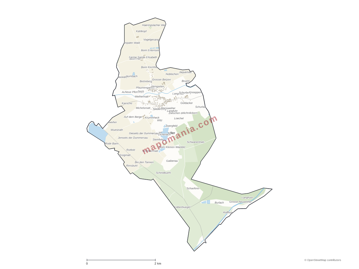 Carte de Vibersviller à personnaliser