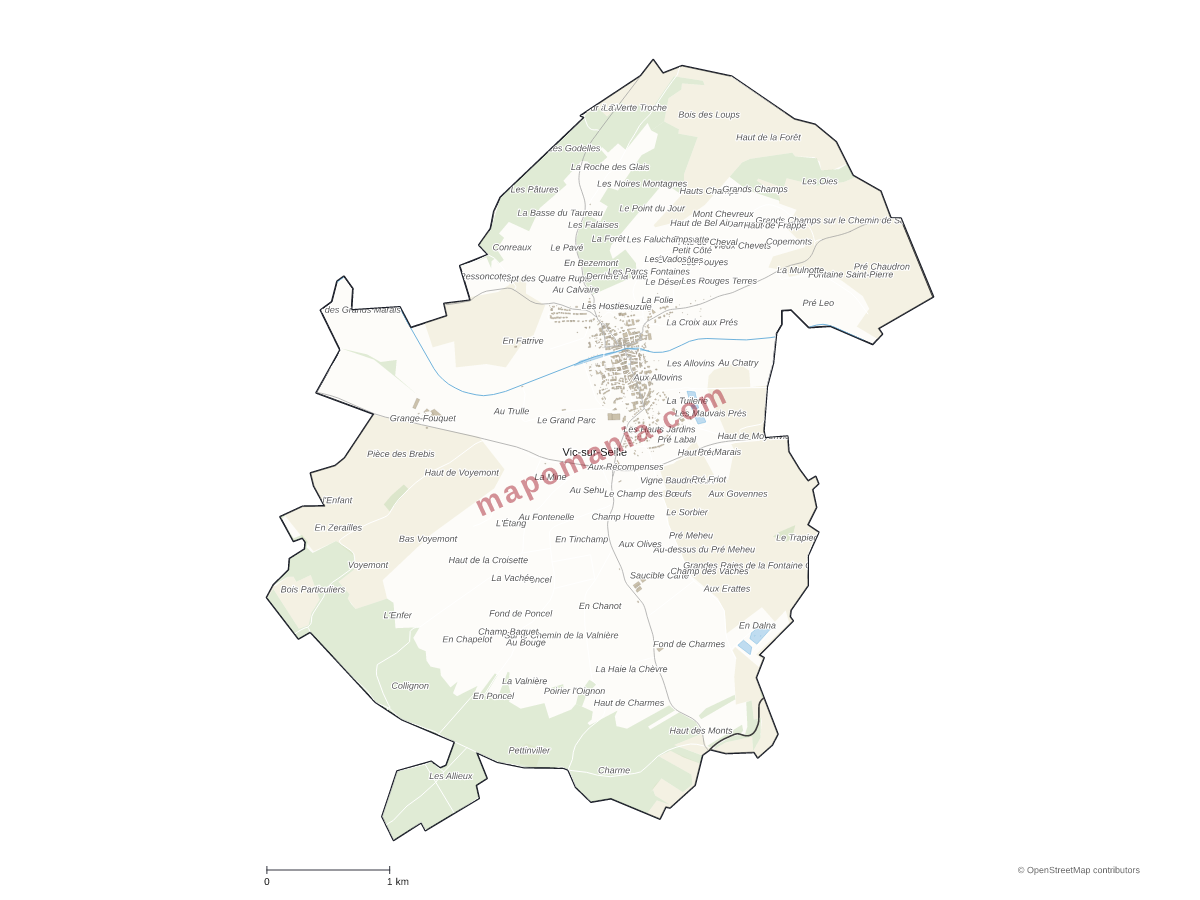 Carte de Vic-sur-Seille à personnaliser