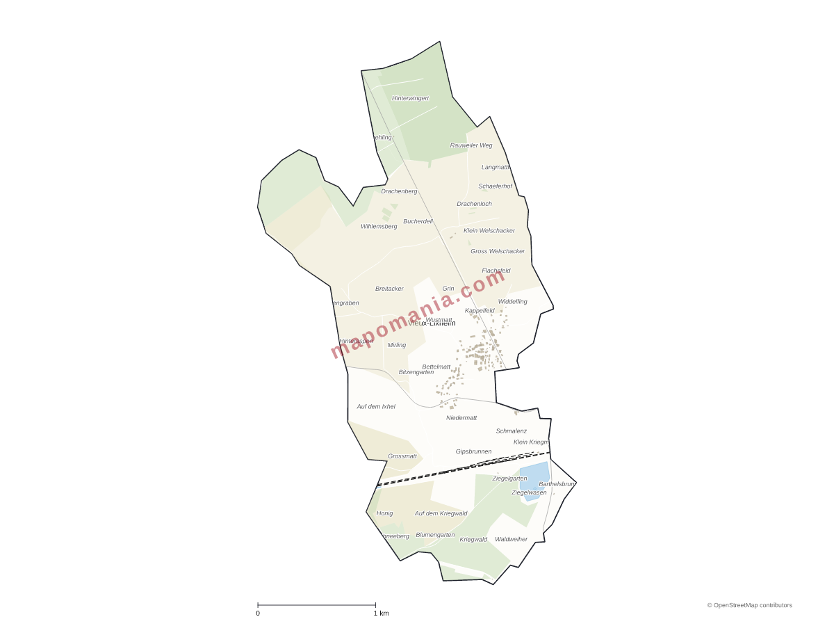 Carte de Vieux-Lixheim à personnaliser