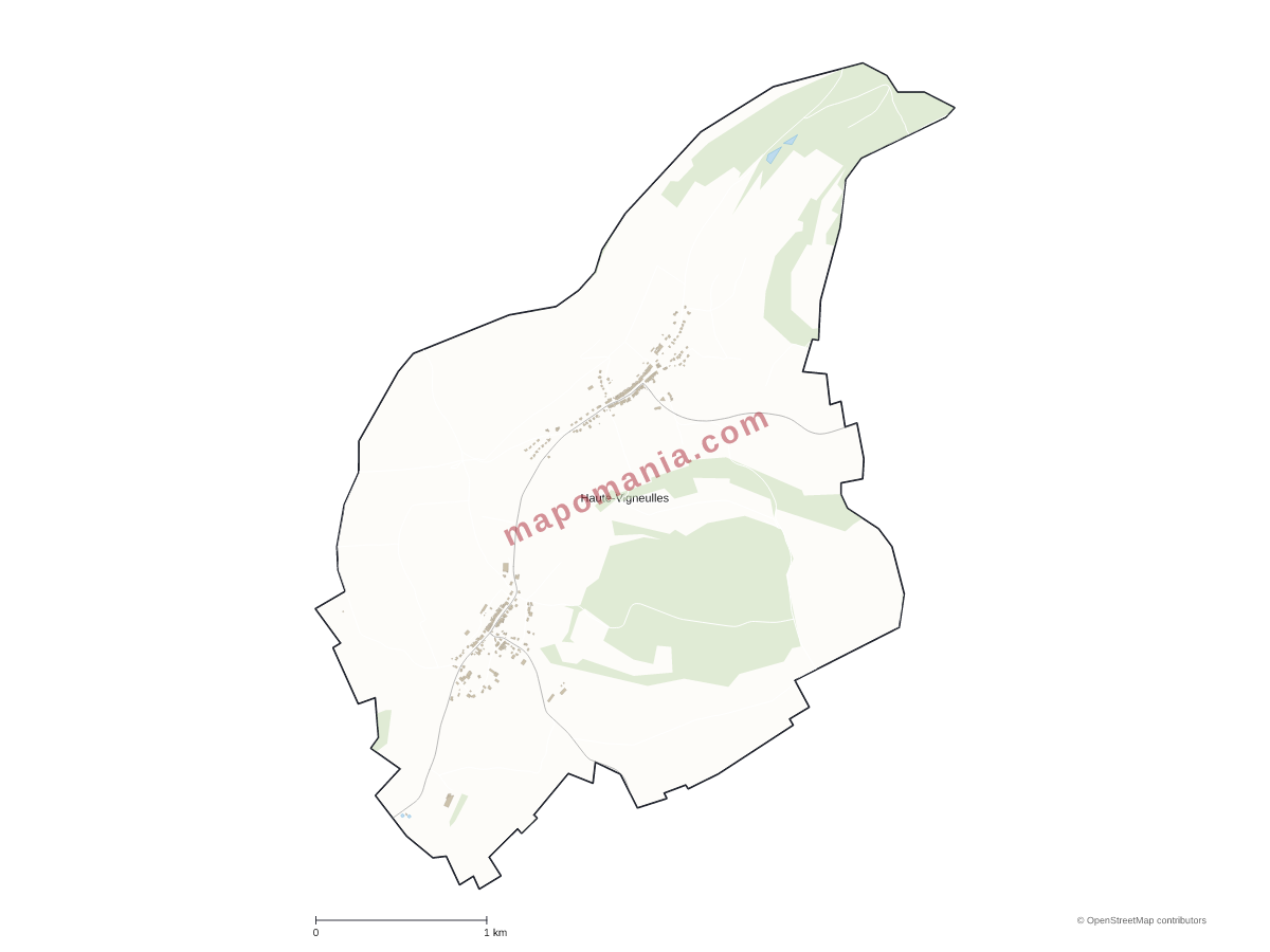 Carte de Haute-Vigneulles à personnaliser