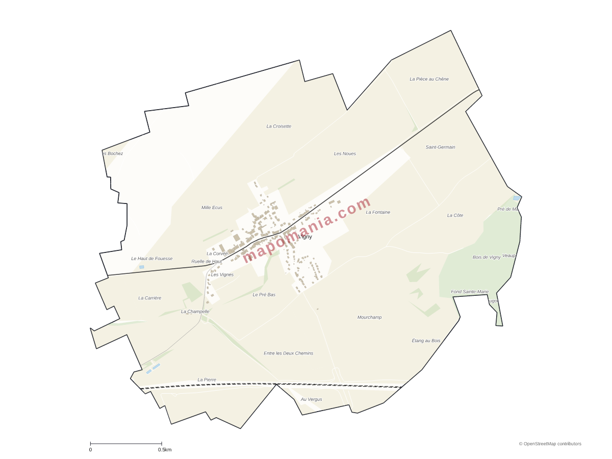 Carte de Vigny à personnaliser