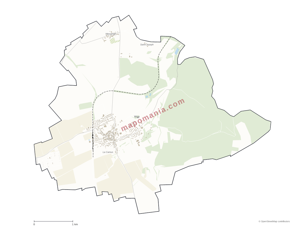Carte de Vigy à personnaliser