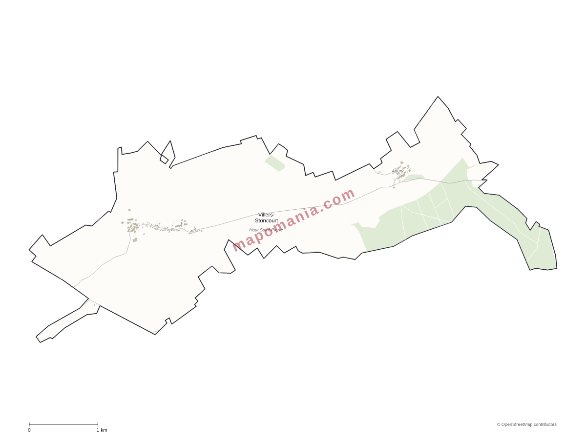 Carte de Villers-Stoncourt à personnaliser