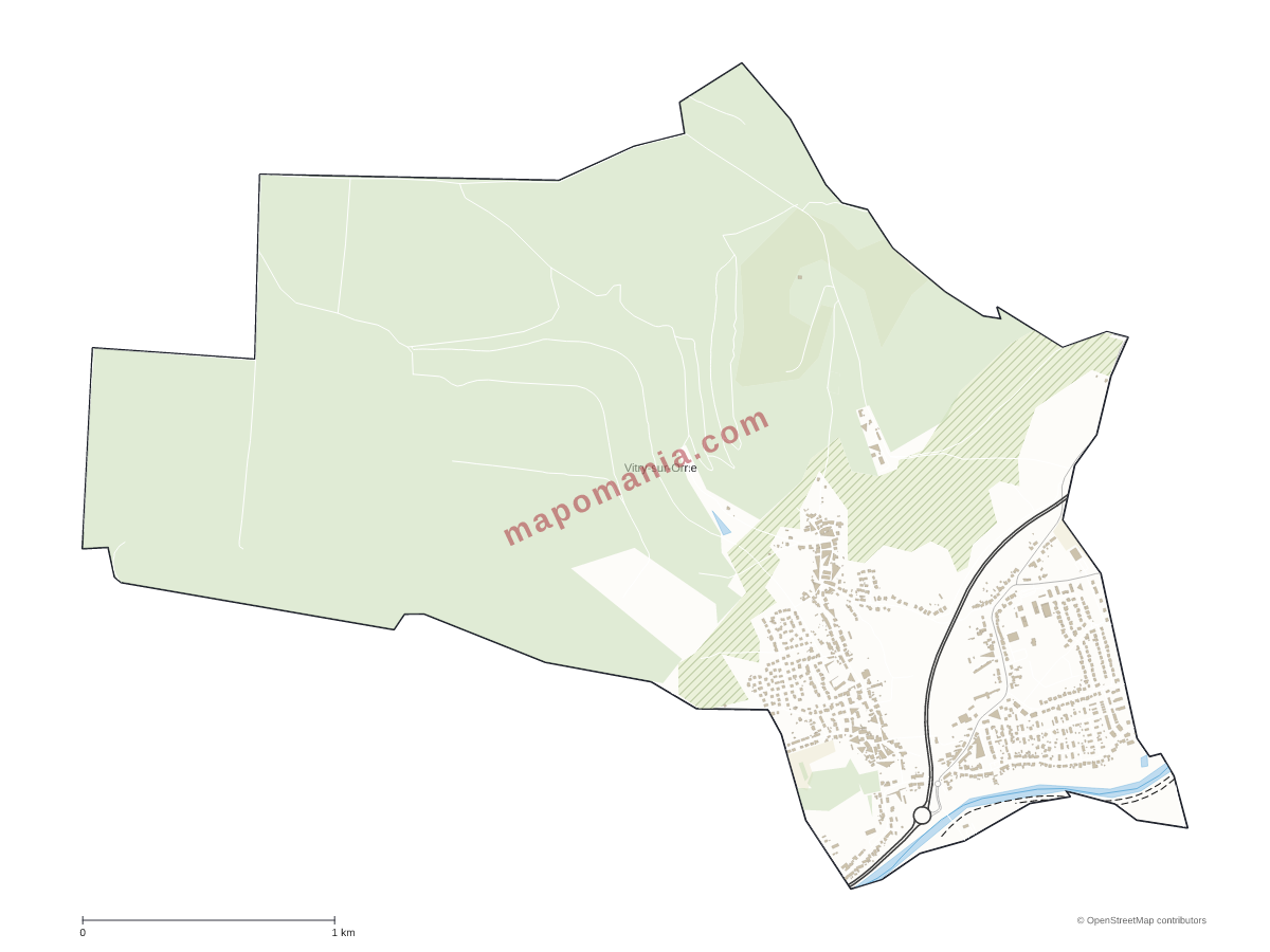 Carte de Vitry-sur-Orne à personnaliser