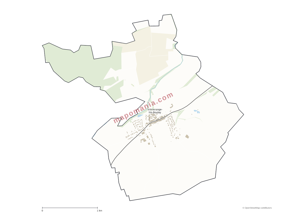 Carte de Volmerange-lès-Boulay à personnaliser